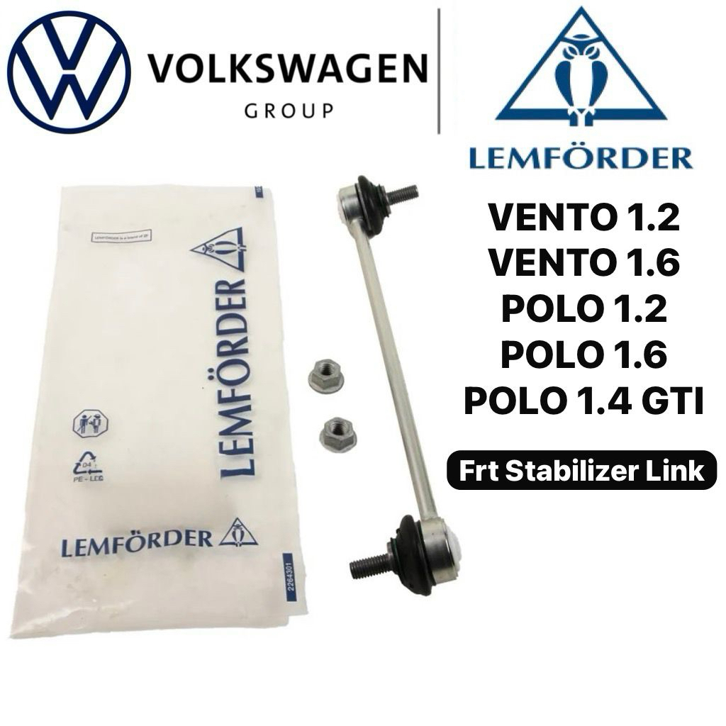 Volkswagen VW Polo 1.2 1.4 1.6 Vento 6RZ 60Z ด้านหน้า Stabilizer Link Absorber Link 6R0411315 Lemfor