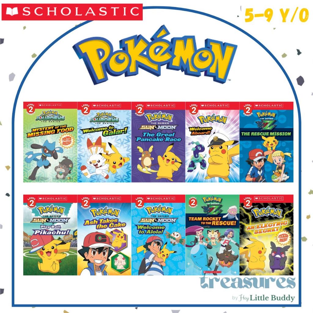 หนังสือโปเกมอน Scholastic Reader ระดับ 2 หนังสือเด็ก Pikachu Pokémon