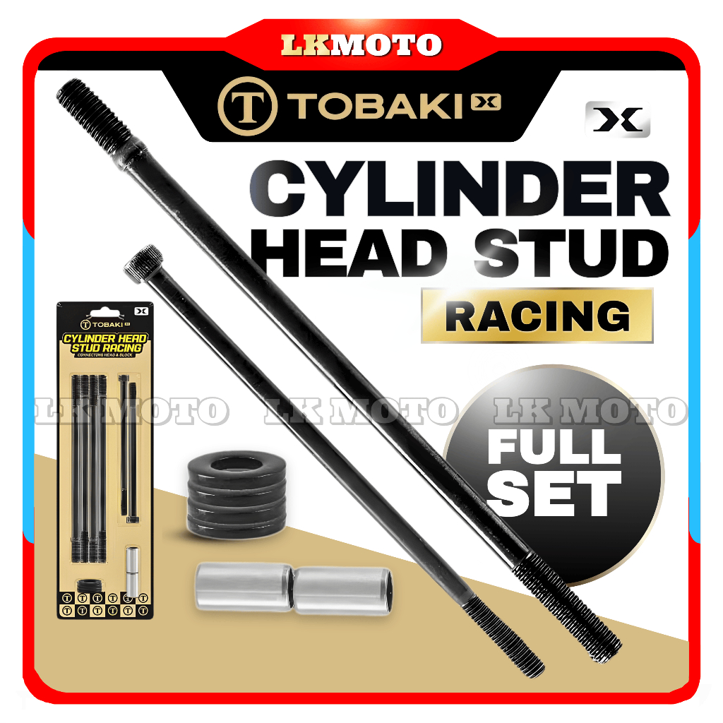 TOBAKI-X CYLINDER HEAD STUD EX5 DREAM/CLASS LC135 180/M6*105 185/M6*110 190/M6*115 195/M6*120