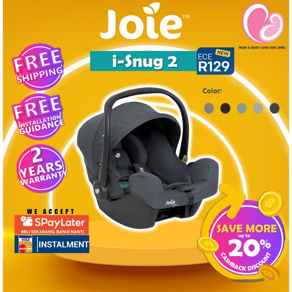 คาร์ซีทเด็ก Joie i-Snug 2 R129, เป้อุ้มเด็กขนาด i aku Bayi Dalam Kereta