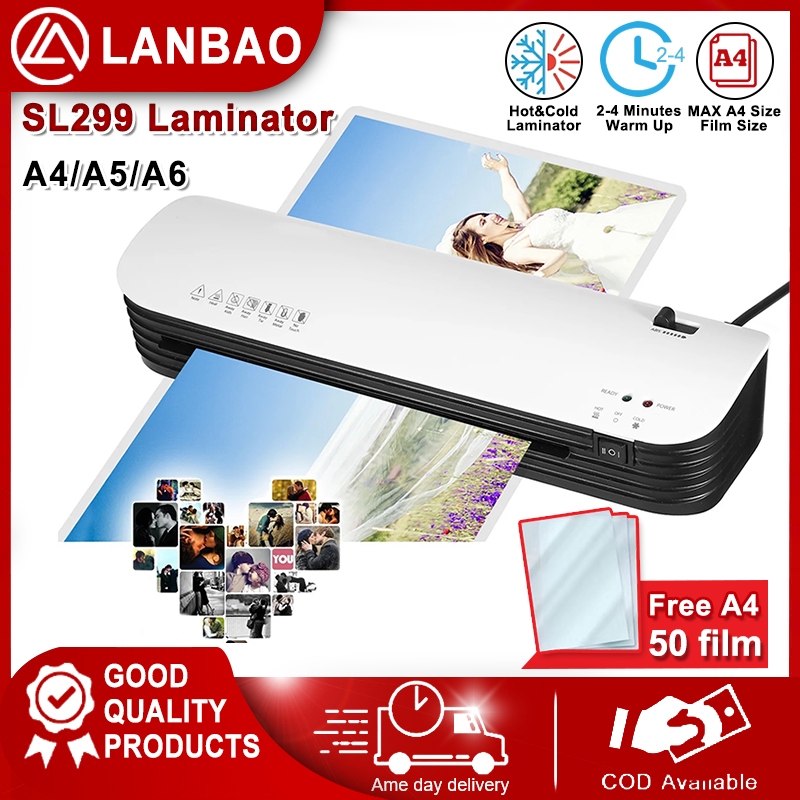 SL299 เครื่องเคลือบบัตรร้อนและเย็นสํานักงาน A4 เครื่องลามิเนต A4 ภาพถ่าย Mesin เคลือบลามิเนต Quick W