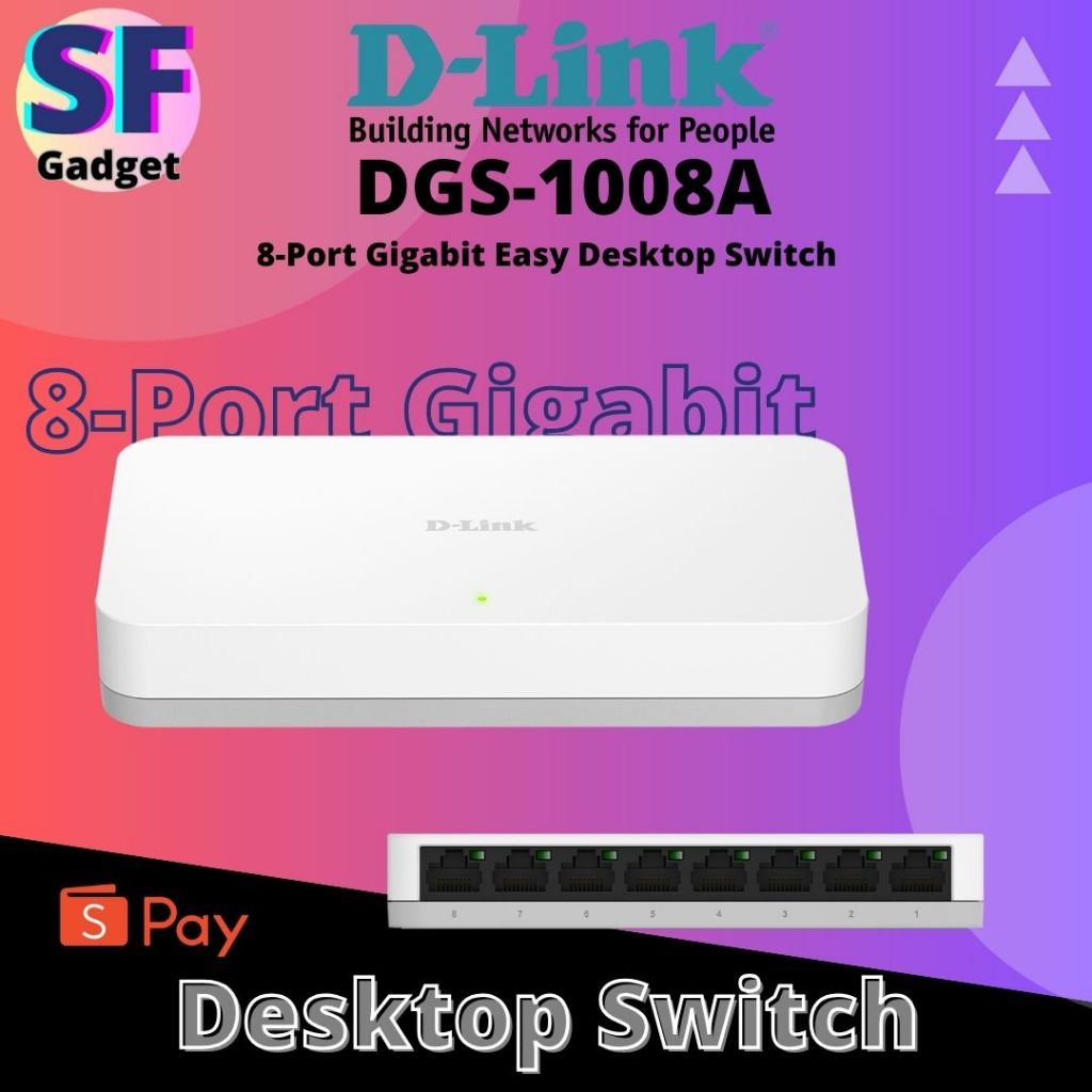 D-LINK DGS-1008A 8-PORT GIGABIT EASY DESKTOP SWITCH