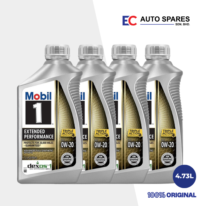 (USA) MOBIL 1 EXTENDED PERFORMANCE 0W20 SP GF-6A น้ํามันเครื่องสังเคราะห์แท้ (4QT/3.78L) DAXOS EP