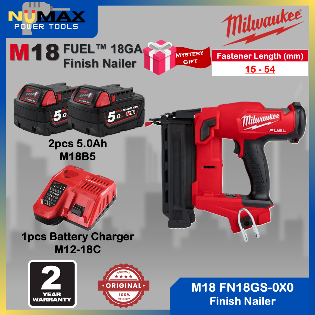 Milwaukee M18 FN18GS-0X0 FUELTM 18GA Finish Nailer Brad Nailer FN18GS