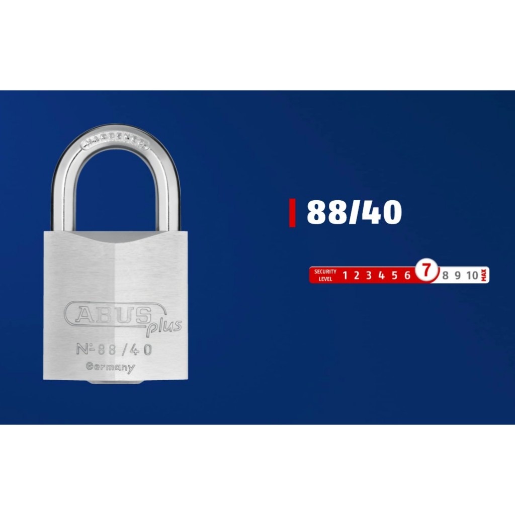 กุญแจ Abus 88/40, 88/50 Chrome Prestige Plus ผลิตในประเทศเยอรมนี
