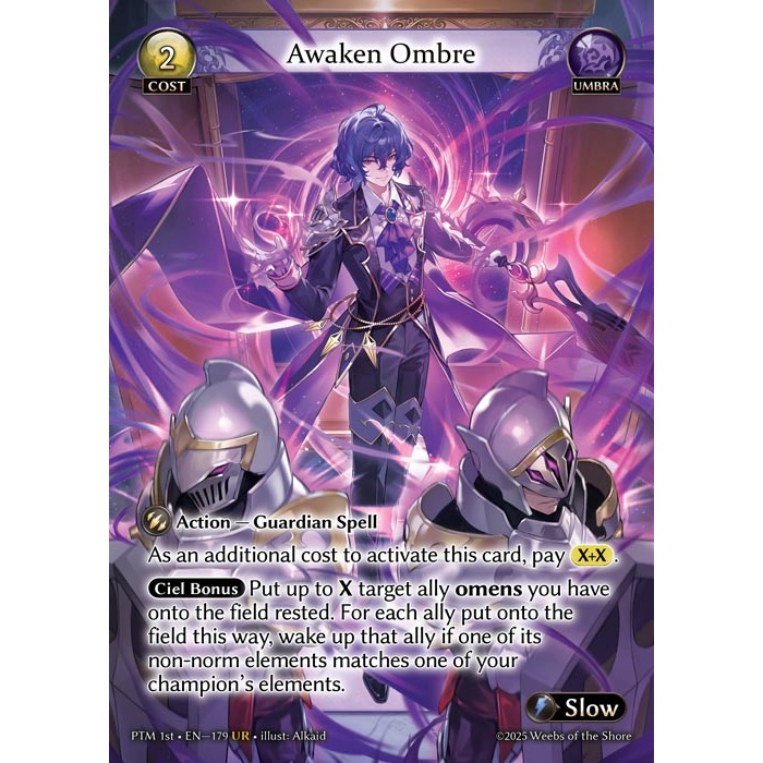 (GA) Grand Archive TCG - Awaken Ombre (UR) PTM EN–179 English Phantom Monarchs