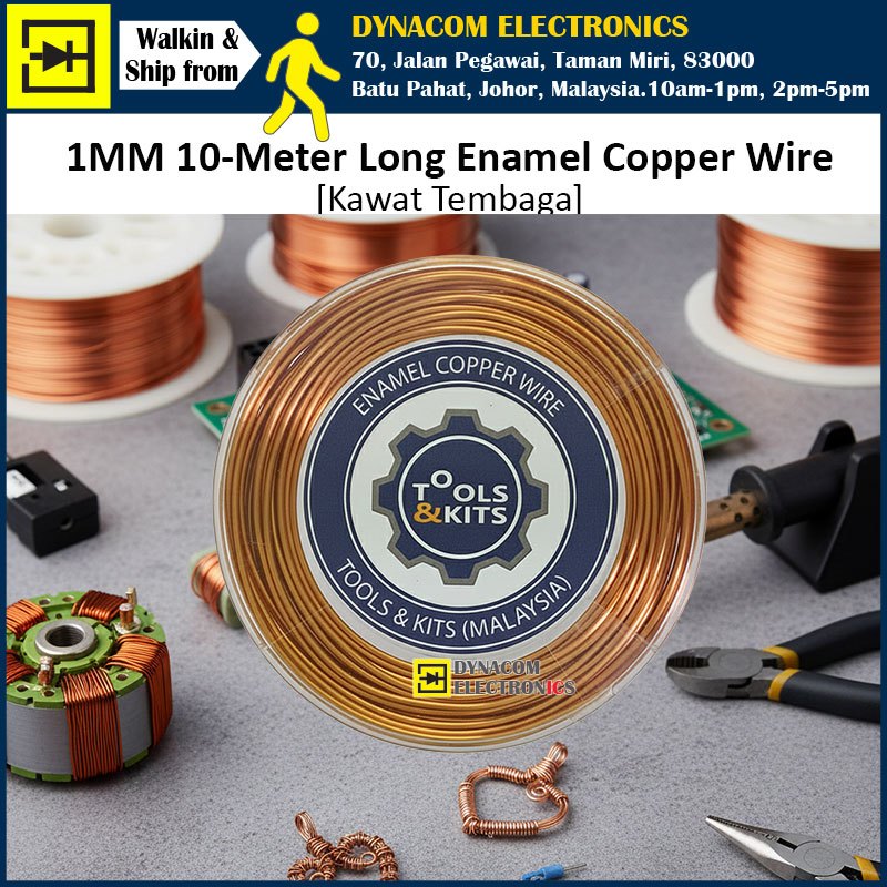 1MM 10 Metre Copper Magnet Wire Enamel Copper Wire [ Dawai Tembaga Motor Besi Berani ]