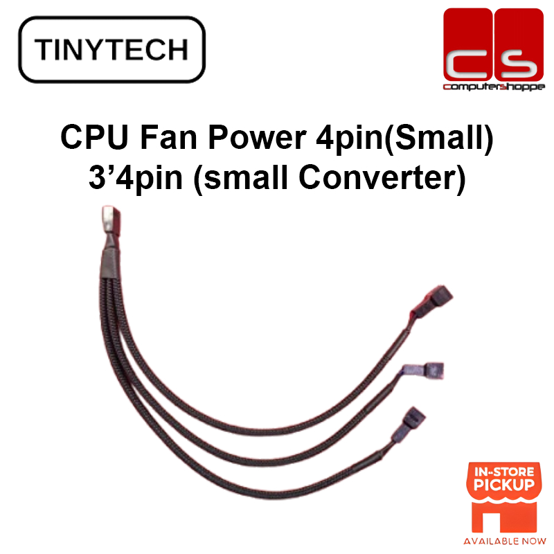 Tinytech CPU Fan Power 4pin(เล็ก) 34pin (ตัวแปลงเล็ก) 1 ถึง 3