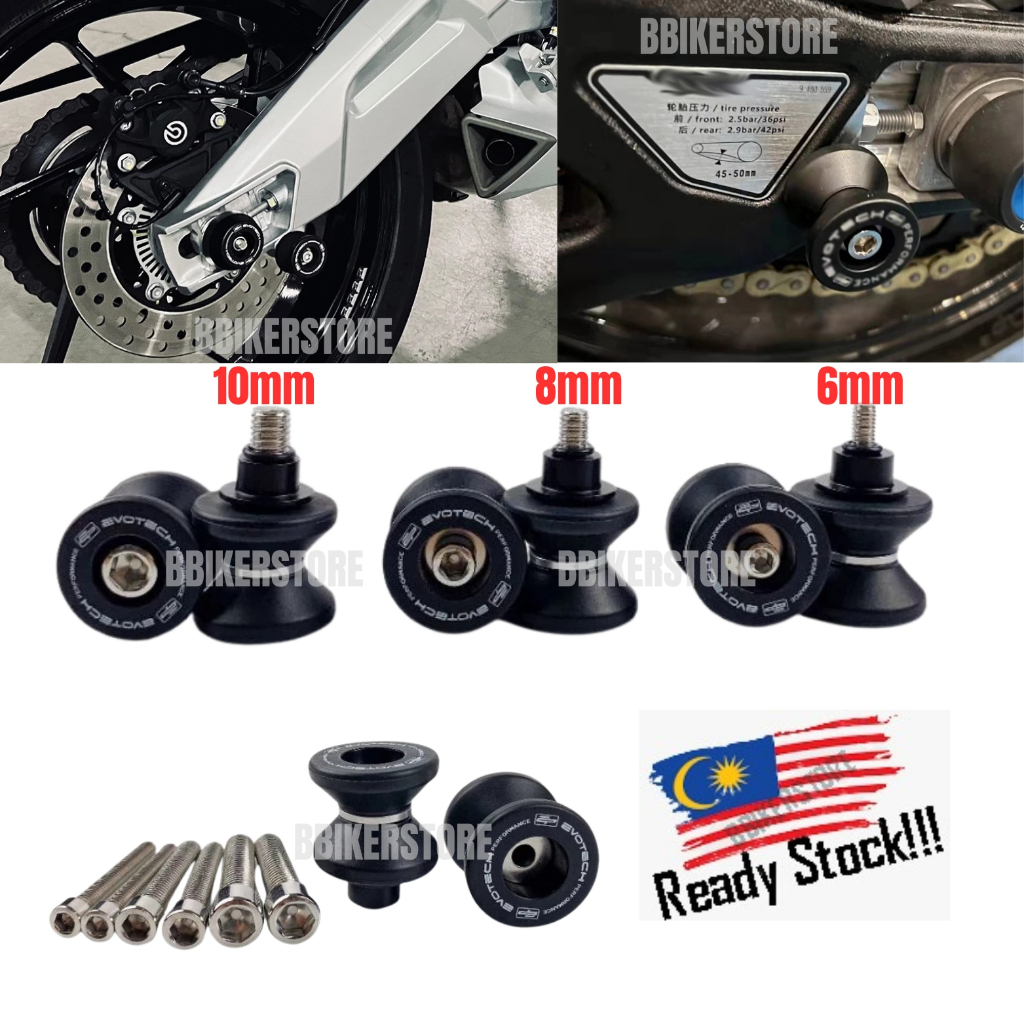EVOTECH Universal Bobbin Set สีดํา M6/M8/M10 (6MM, 8MM, 10MM)
