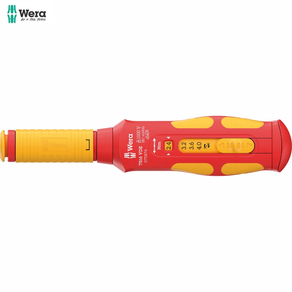 Wera 7516 VDE Kraftform Safe-Torque Speed Torque ไขควง, 2.4-4.0 Nm 05075876001
