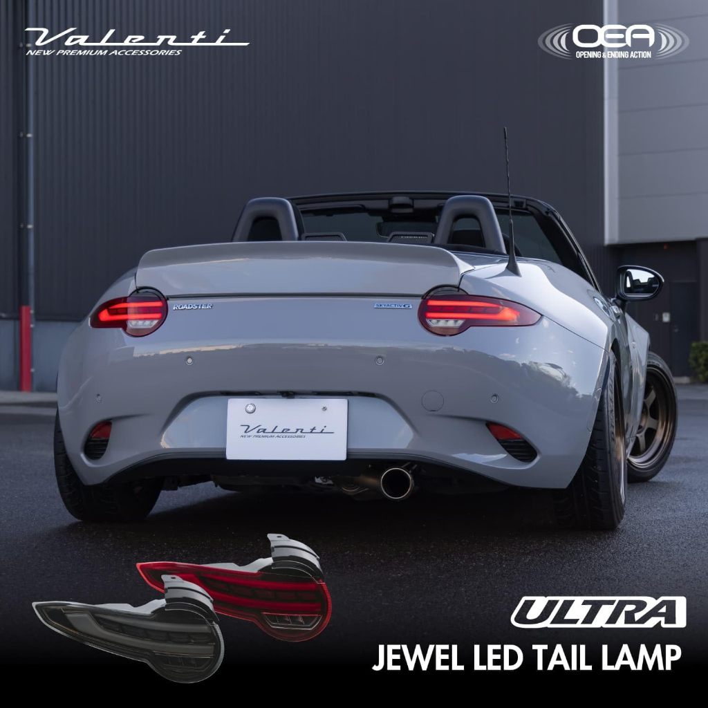 Valenti TMNDRU-2 Mazda MX-5 Roadster ND3 (2024.1~) Jewel ไฟท้าย LED, มาตรฐานความปลอดภัยเป็นพิเศษ, E-