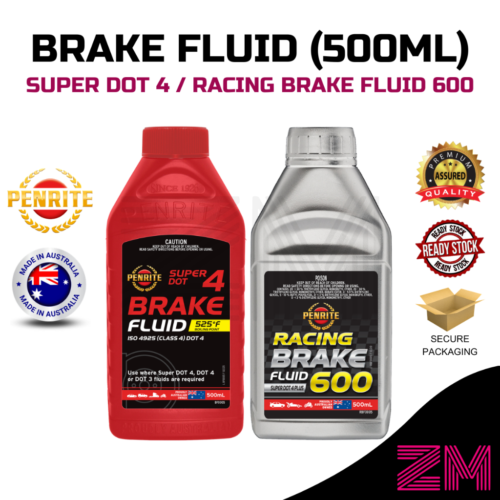 Penrite Brake Fluid Super DOT 4 / Racing Brake Fluid 600 - 500ml