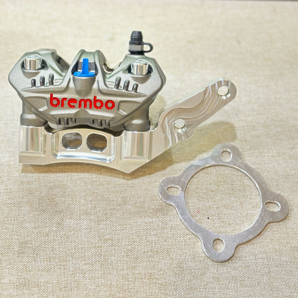 RXZ Brembo GP4 Mini 82mm Radial เบรค Caliper ด้านหน้า 4 หม้อชุด Siap Bracket และ Spacer Pnp