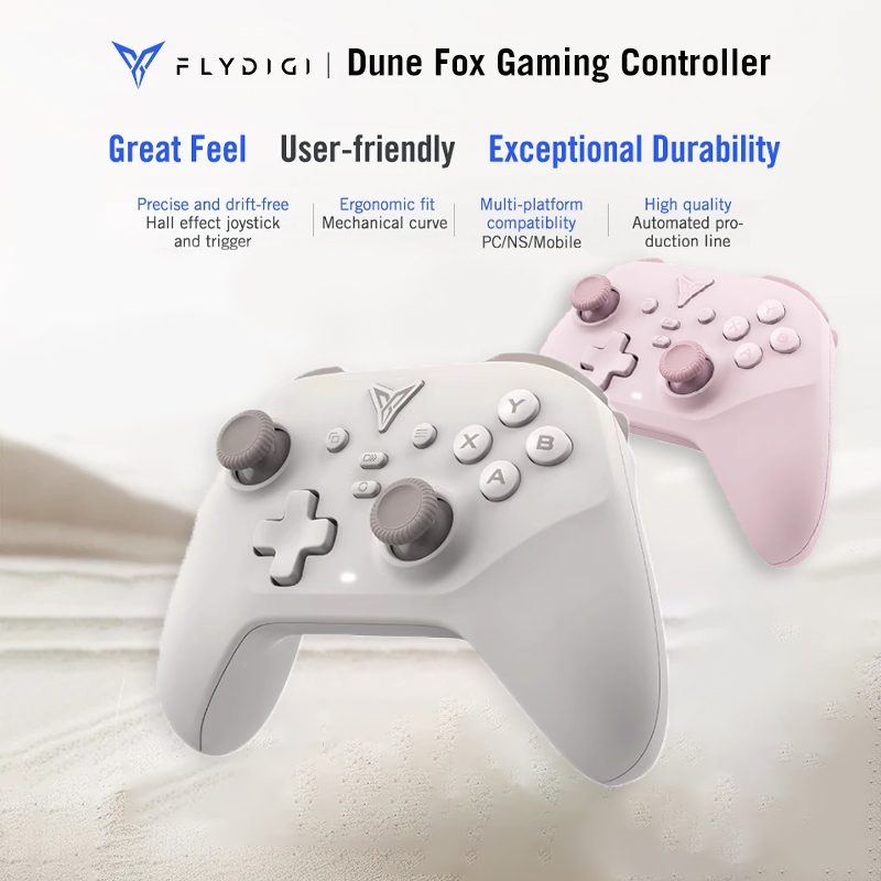 Flydigi Dune Fox เกม Controller Hall Effect จอยสติ๊ก Trigger บลูทูธ 2.4G ไร้สาย Triple-โหมดการเชื่อม