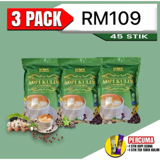 3 Pek KOPI KULIM Original - (Buah Pinggang,3-Serangkai)