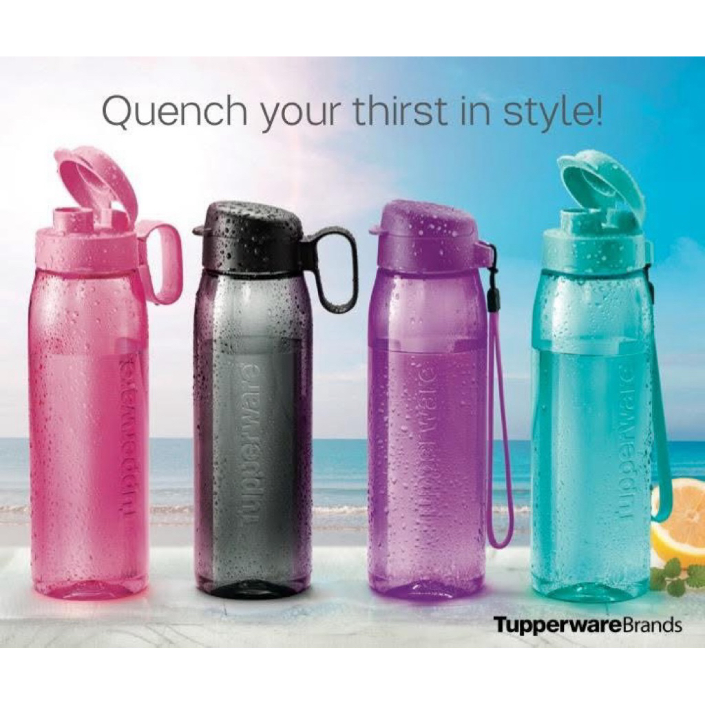Tupperware H2GO ขวด 750 มล. ลิ้นจี่สี 粉 / Jet Black / สีม่วง / H2GO ขวด 750 มล. - 1 ชิ้น