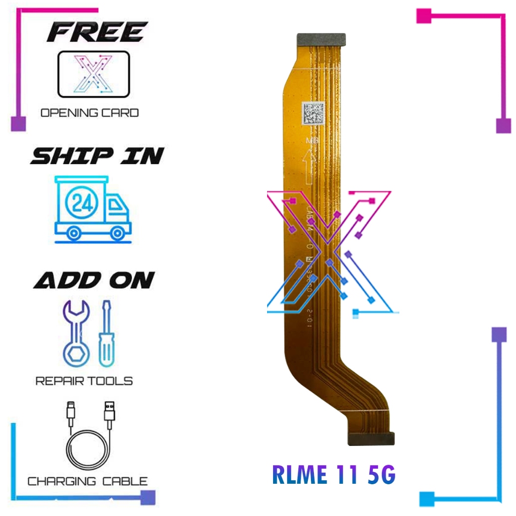 สําหรับ Realme 11 5G RMX3780 บอร์ดหลักเพื่อชาร์จบอร์ดริบบิ้น Flex Cable Ribbon