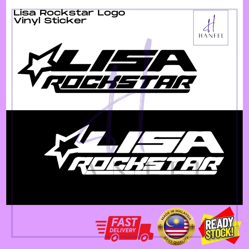 Lisa Rockstar Blackpink สติ๊กเกอร์ไวนิลโลโก้ สติ๊กเกอร์Kpop (ไดคัท)
