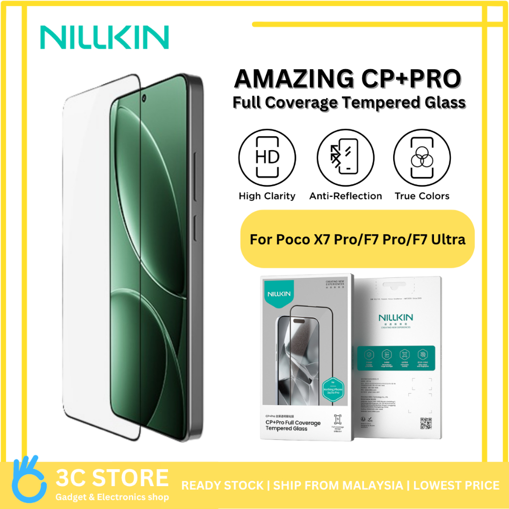 Nillkin CP+PRO สําหรับ Poco F7 (ใหม่)/X7 Pro/F7 Pro/F7 Ultra 0.33mm กระจกนิรภัยป้องกันหน้าจอ