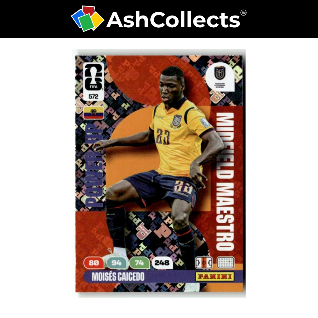 FIFA Panini World Cup Adrenalyn 2026 572 Moisés Caicedo Medio Maestro Power-Up