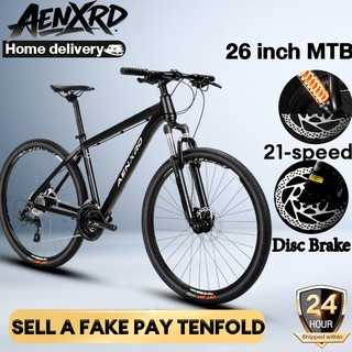 Adult bicycle 26 inch mountain bike bear 150kg with 21 Speed Dual Disc Brakes All-Terrain Bicycle for Riders 150-185CM
