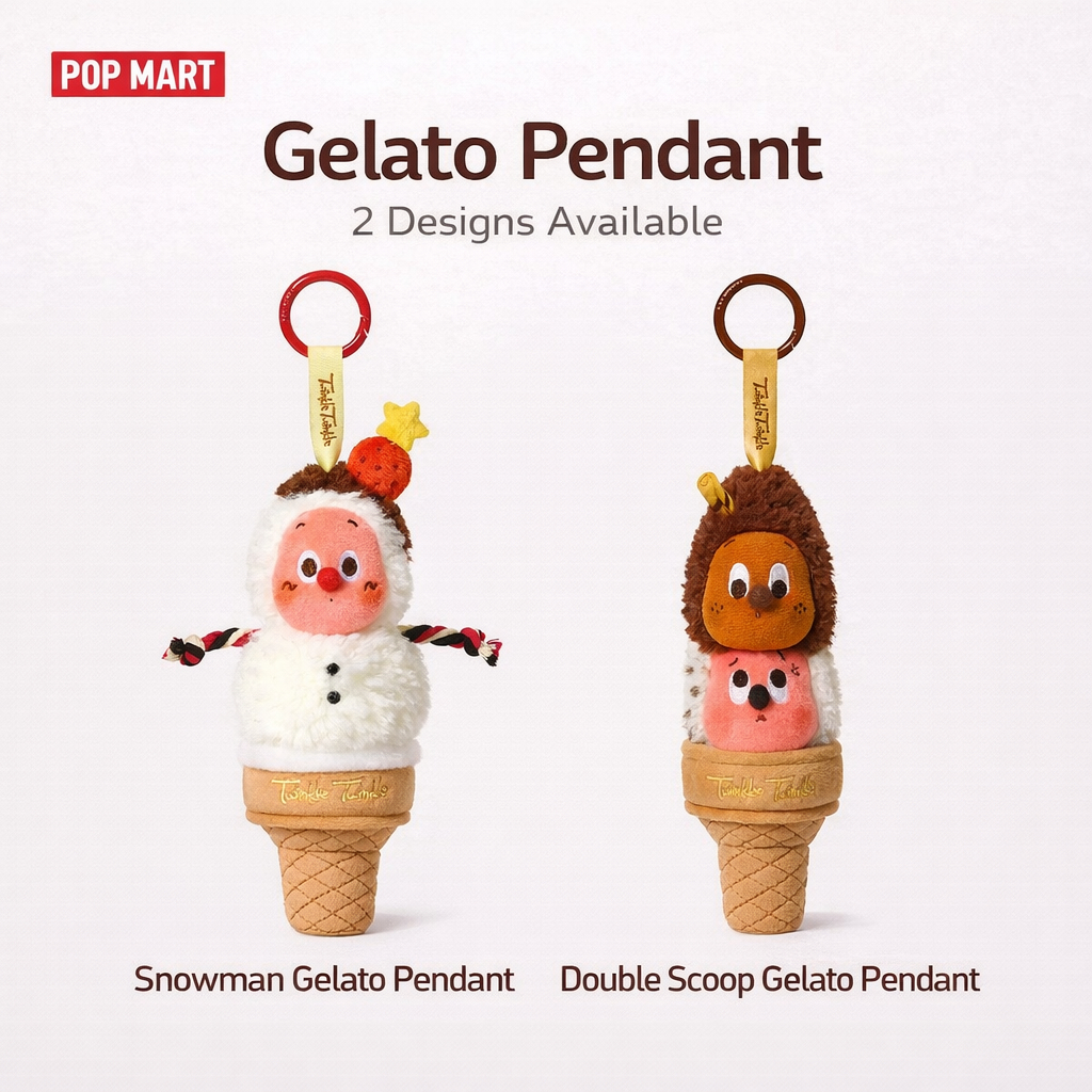 POP MART Twinkle MOON GELATO Gelato Pendant Bag Charm พวงกุญแจ