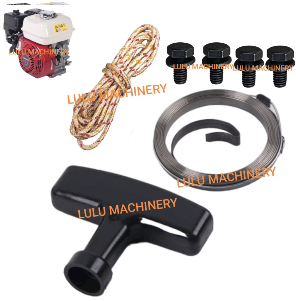GX160 RECOIL STATER HANDLE SPRING TALI NYLON SKRU ENGINE GX160 5.5HP 6.5HP 7.5HP
