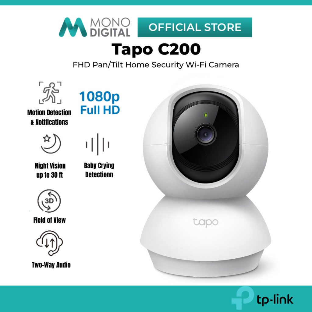 TP-LINK Tapo C200 1080p / C200C 1080p / C210 2K 3MP / C211 2K 3MP กล้อง Wi-Fi ภายในบ้าน ตรวจจับความเ