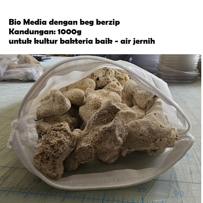 Bio Media สําหรับเชื้อแบคทีเรีย ดีสําหรับตู้ปลา (Bio Media สําหรับการเพาะปลูกแบคทีเรีย) Repack 1000g