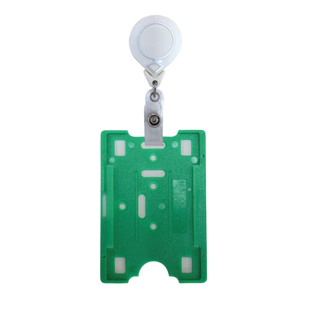 LX 3025 TEAR DROP ID BADGE REEL YOYO c/w LX 008 GREEN ID HOLDER