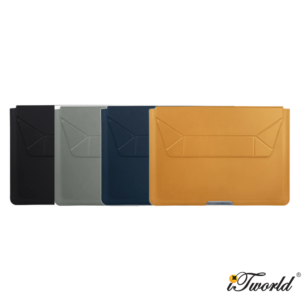 UNIQ Oslo Laptop Sleeve พร้อมขาตั้งแบบพับได้ (สูงสุด 14 นิ้ว)