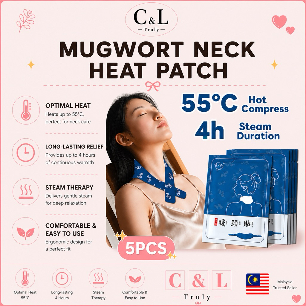 5PCS คอความร้อน Patch 44 C Warm Compress Long Lasting Pain Relief Heat Patch คออุ่นความร้อน Pad