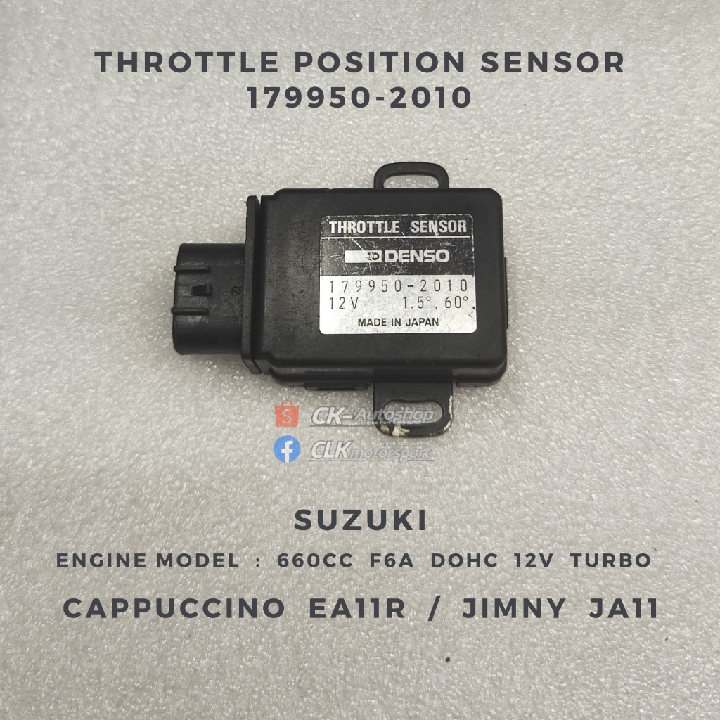 บริษัท เด็นโซ่ 179950-2010 เซ็นเซอร์ TPS - Suzuki 660cc F6A DOHC 12V สําหรับคาปูชิโน่ EA11R jiminy J