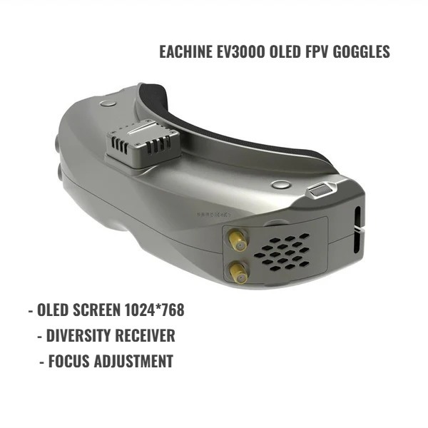 Eachine EV300O 1024x768 5.8 Ghz 48CH OLED HD 3D FPV Goggles ความหลากหลาย RX ในตัว DVR 60fps Headtrac