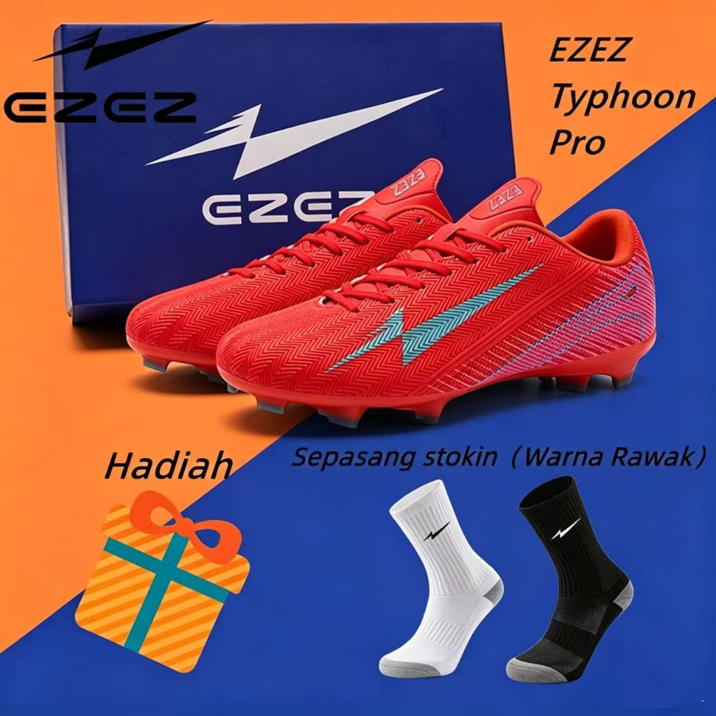 EZEZ Typhoon Pro FG รองเท้าฟุตบอล รองเท้าฟุตบอลฝึกซ้อม Kasut Bola Sepak (ขนาด 37-44)