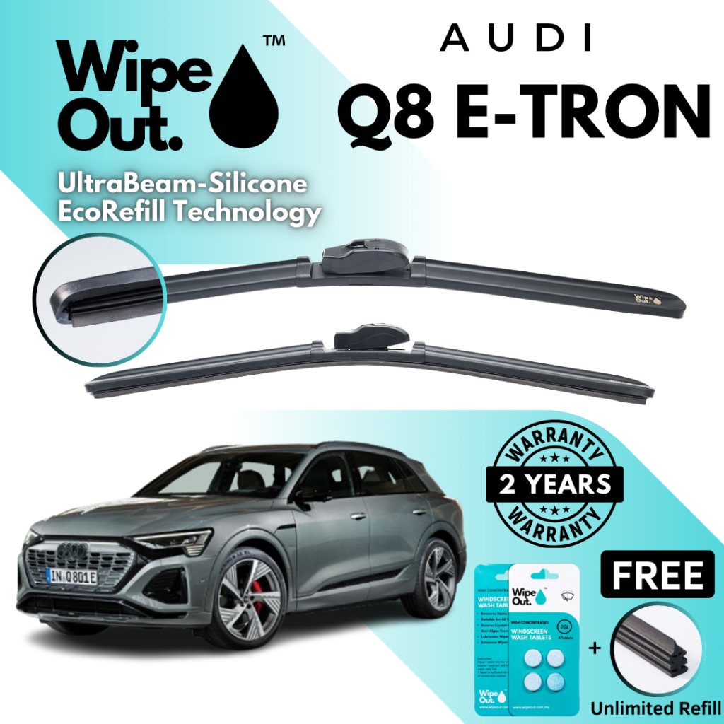 [PREMIER] WipeOut UltraBeam Silicone EcoRefill-Technology Wiper AUDI Q8 E-TRON (ชุดหน้า)