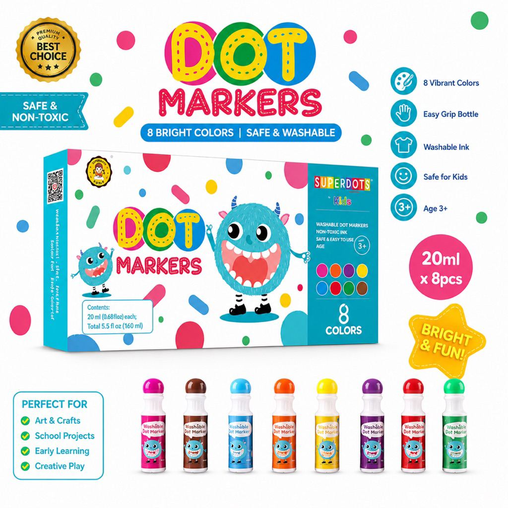 SUPERDOTS Dot marker Kids Art Painting Washable Kids Dot Marker