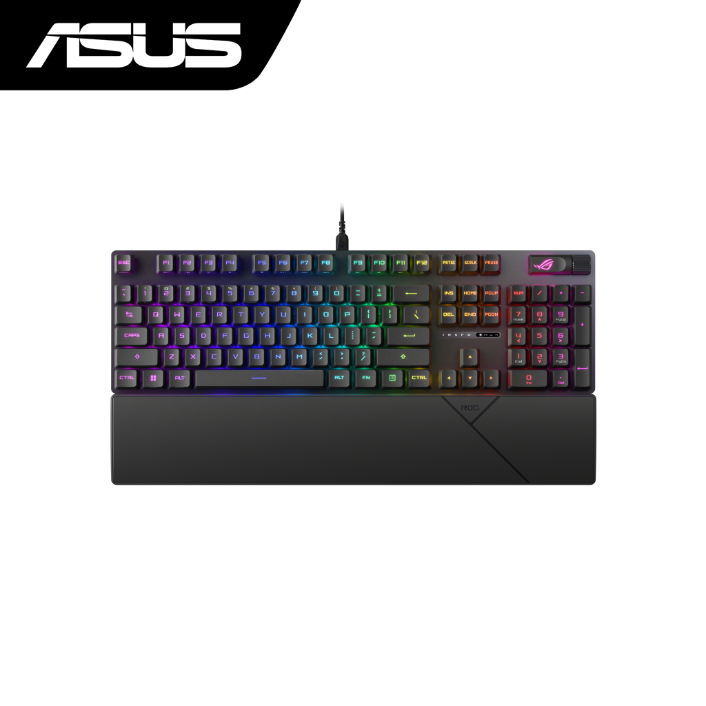ASUS ROG XA12 Strix Scope II RX Gaming Keyboard, IP57, โฟมขยาย, สวิตช์ออปติคอล ROG RX แบบยกเตียงล่วง
