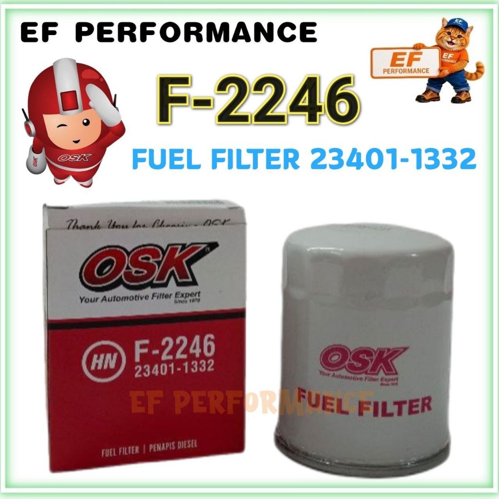 OSK FUEL FILTER F-2246 PENAPIS DIESEL LORI LORRY 23401-1332 HINO FG WU300 HO7D HO7C FUEL FILTER F 22