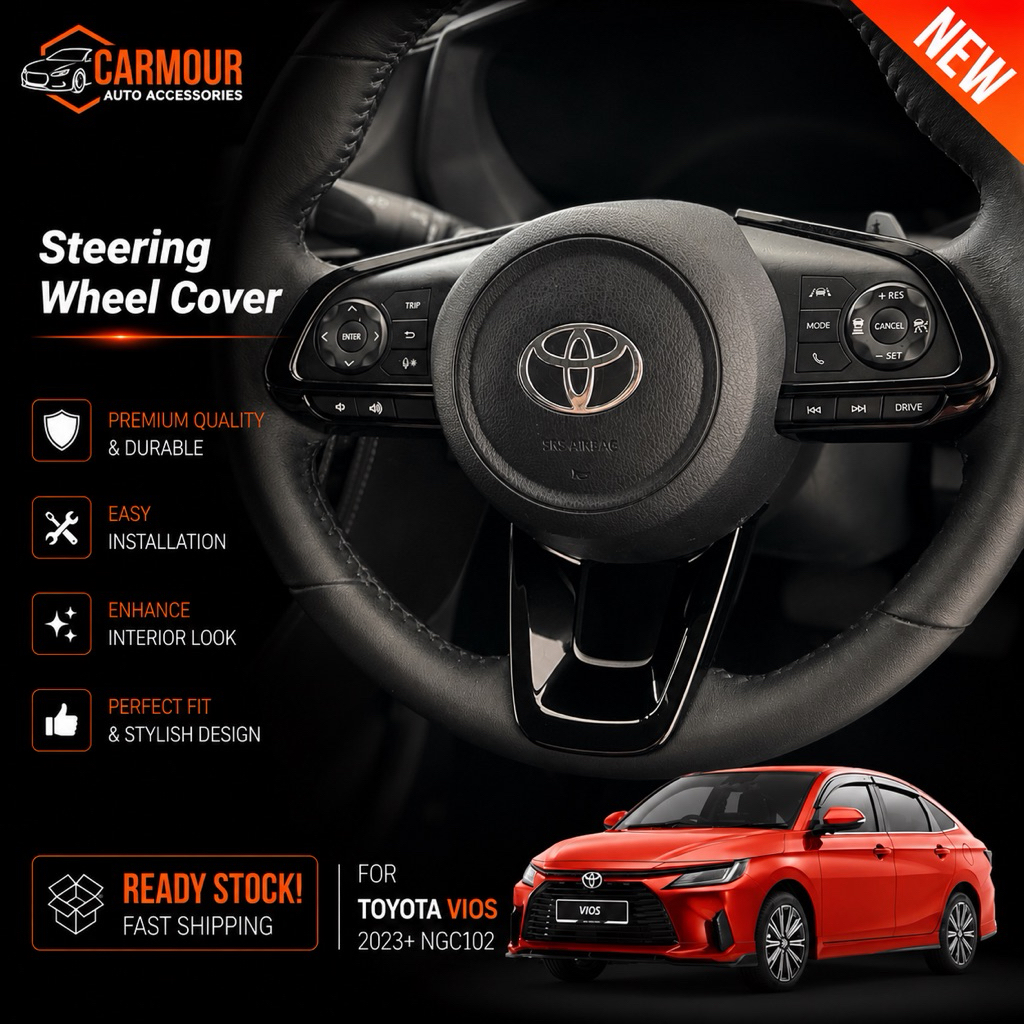 Toyota Vios NGC102/AC100 Toyota Vios 2023+ ชุดครอบพวงมาลัย หุ้มพวงมาลัย