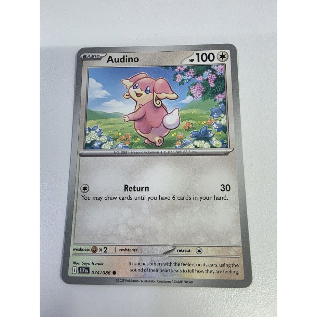 Pokemon TCG Audino 074/086 ทั่วไป (Illus. ซายาสึรุตะ)