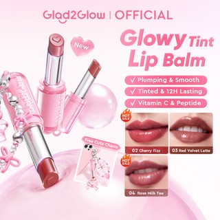 【Live Extra-NEW LAUNCH】Glad2Glow 3-IN-1 GLOWY TINT LIP BALM Brightening Formula Boost Lip Vitality HydraLock