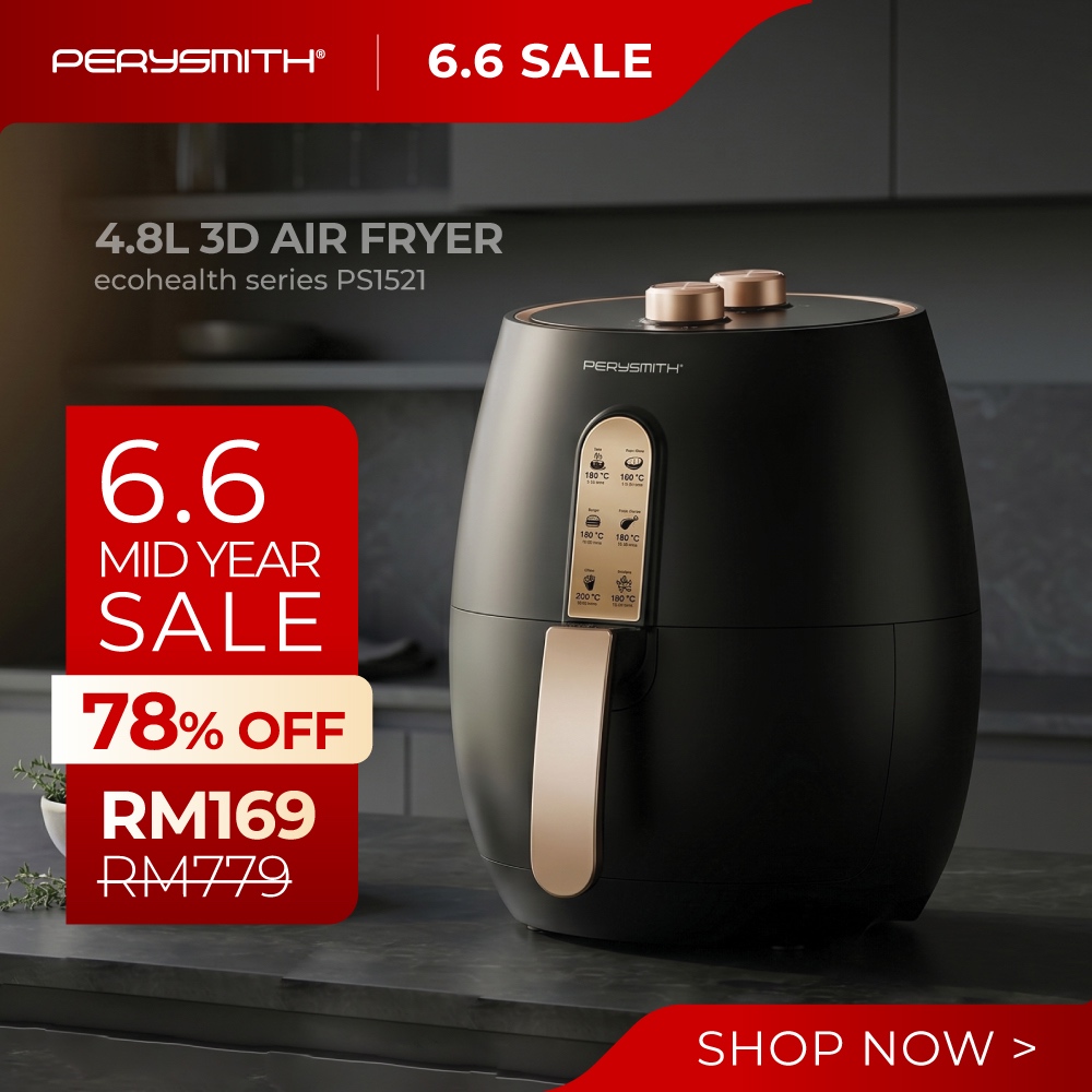PerySmith 3D Air Fryer (4.8L) PS1521