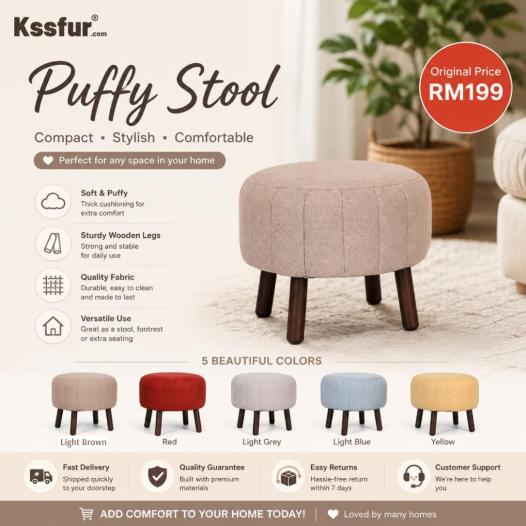 KSSFUR KOT-130 ROUND STOOL / OTTOMAN