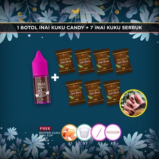 HQ Yara Clarissa - Inai Kuku Beli 1 Free Lagi 7 Pcs (Total 8 Pcs Inai) - Tak Perlu Buffer, Tahan Lama Tak Jadi Oren.