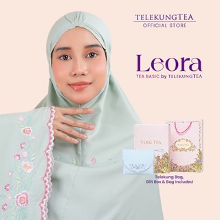 Telekung Basic LEORA | Soft Cotton | Telekung Hadiah Gift Box Set | Travel Friendly | Telekungtea