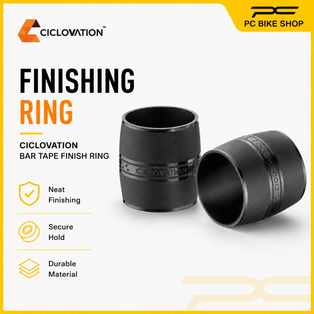 Ciclovation Bar Tape Finish Ring - Racing Bartape เทปแฮนด์จักรยานจักรยาน Rd Road Bar Tape End Finish Wrap Silicon