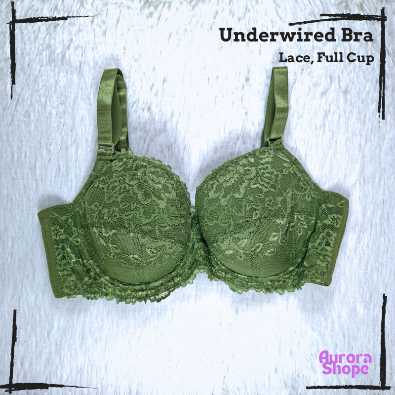 Jasmine Underwired Bra Lace Full Cup Berdawai 34B-40C สีเขียว