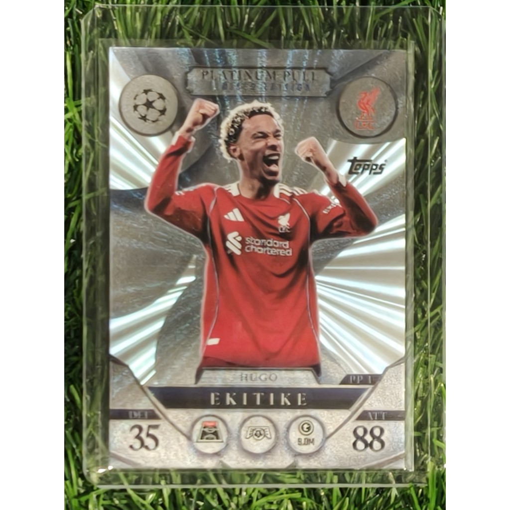 PANINI TOPPS FOOTBALL SPECIAL PLATINUM PULL HUGO EKITIKE LIVERPOOL LIMITED EDITION + TOPLOADER