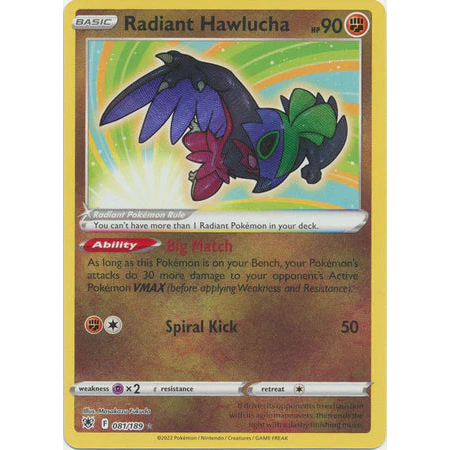 Pokemon TCG Radiant Hawlucha 081/189 Radiant (ภาษาอังกฤษ)